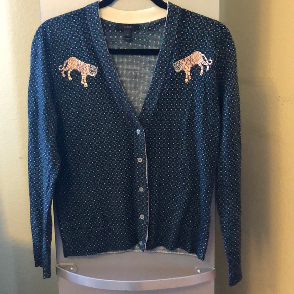 J Crew Tiger Cardigan 